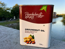 Load image into Gallery viewer, A container of Poombukar Groundnut Oil , ideal for cooking and traditional recipes.