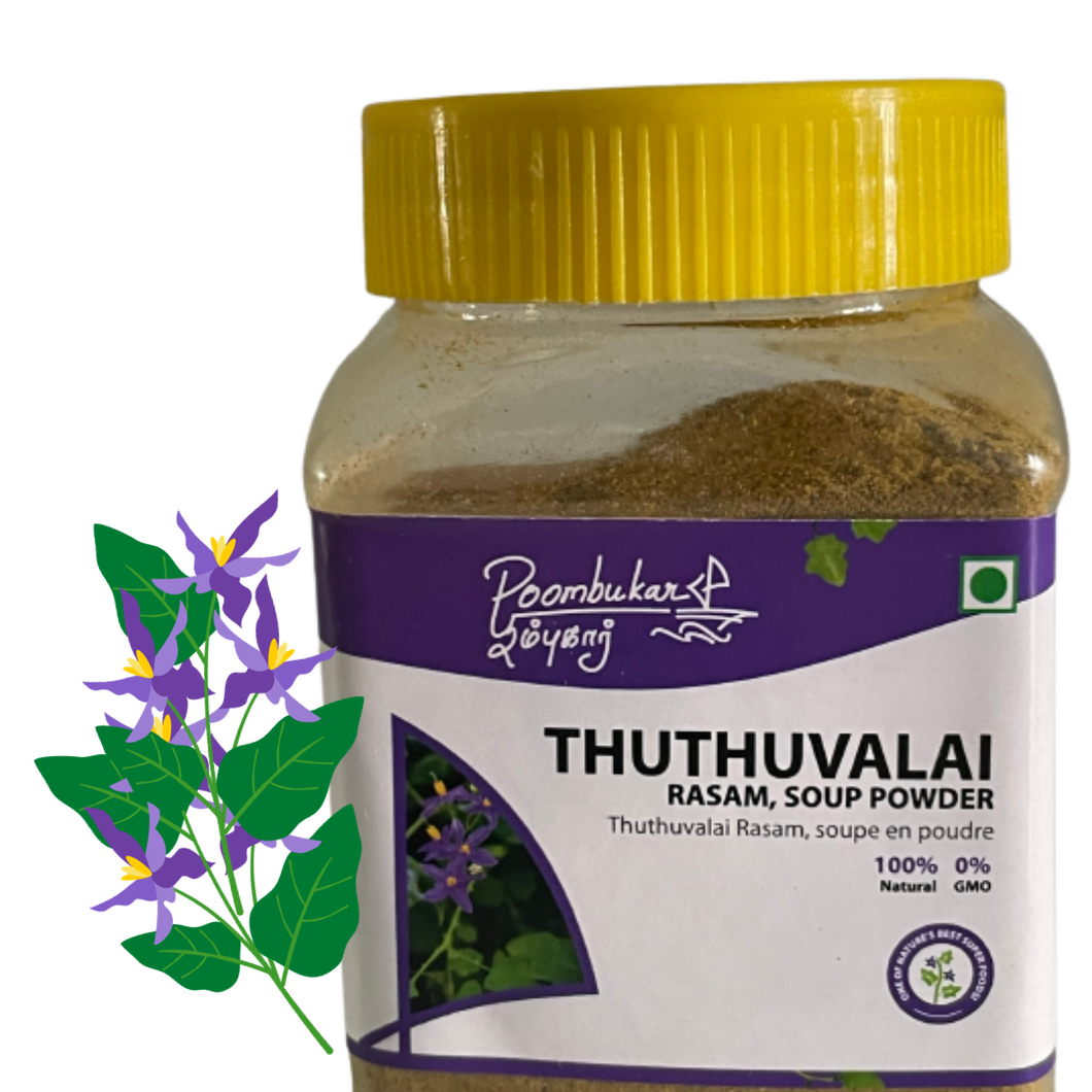 Poombukar Thuthuvalai Rasam 100 % naturel, poudre de soupe (100 g)