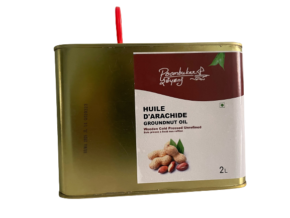 Poombukar Wooden Cold Pressed Unrefined Groundnut Oil