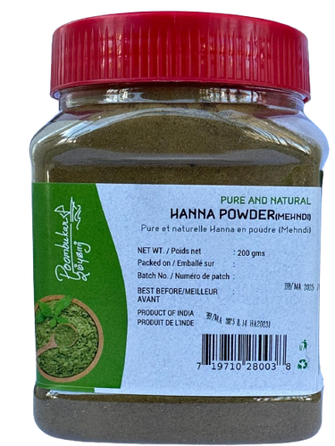 Container of henna powder for hair-200g-Poombukar