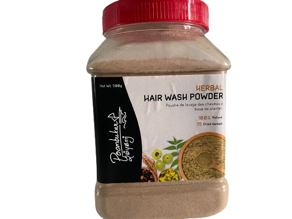 Poombukar 100% Natural Herbal Hairwash Powder With 16 Natural Herbs -500 gm