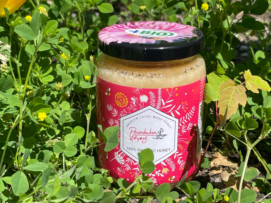 Premium-quality organic raw honey, sourced sustainably, delivering natural sweetness and nutritional benefits. Perfect for sweetening beverages, cooking, or enjoying on its own. A must-have for lovers of healthy and natural products-500g-Montreal-canada